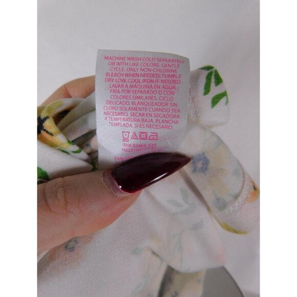 No Boundaries Dress Juniors XL White Floral Spaghetti Strap Sundress Summer - Picture 5 of 6